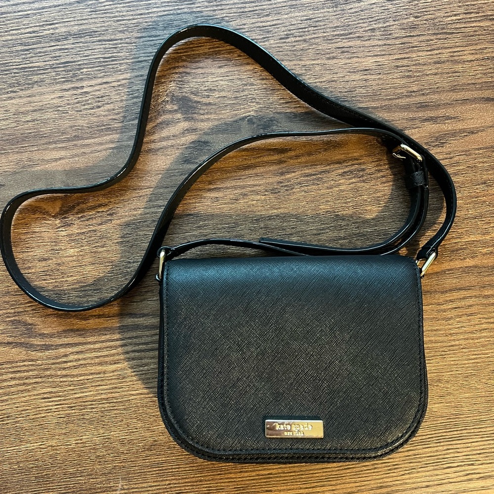Kate Spade Black Crossbody Saddle Bag